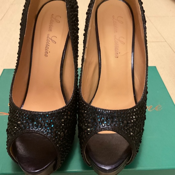 Lauren Lorraine Evening Navy Heels - Picture 5 of 6